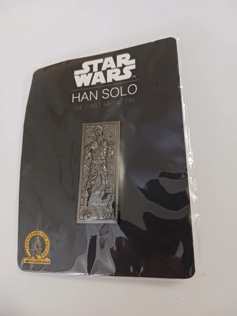 Star Wars Han Solo Carbonite Die-Cast Metal Pin - Silver & Black